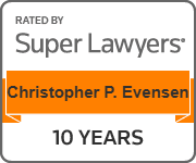 Rated By Super Lawyers | Christopher P. Evensen | 10Years